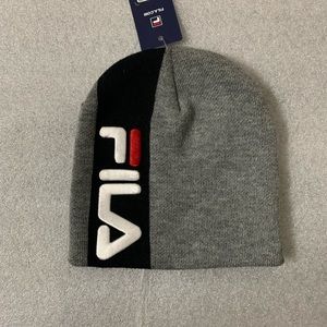 New Fila Grey Logo Beanie OS